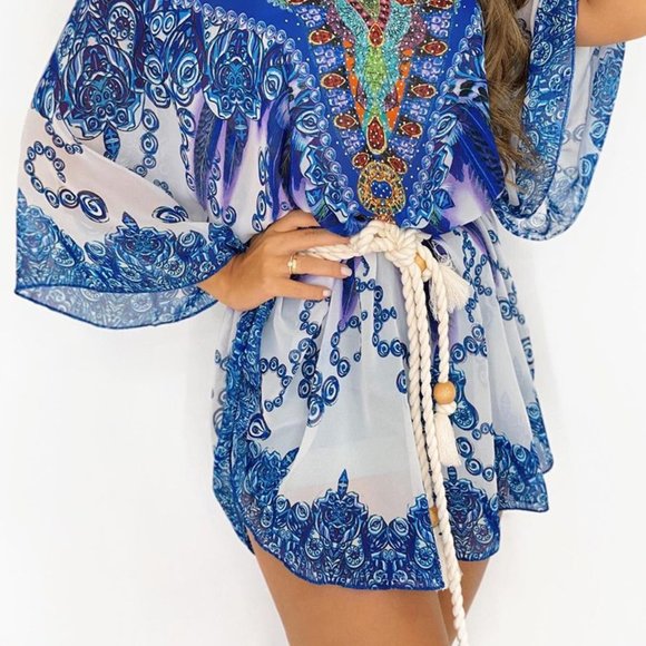 Boho, Chic Batwing Half Sleeve Mini XL 🌴 🍹 🌞🍹 🌴 - Picture 3 of 11